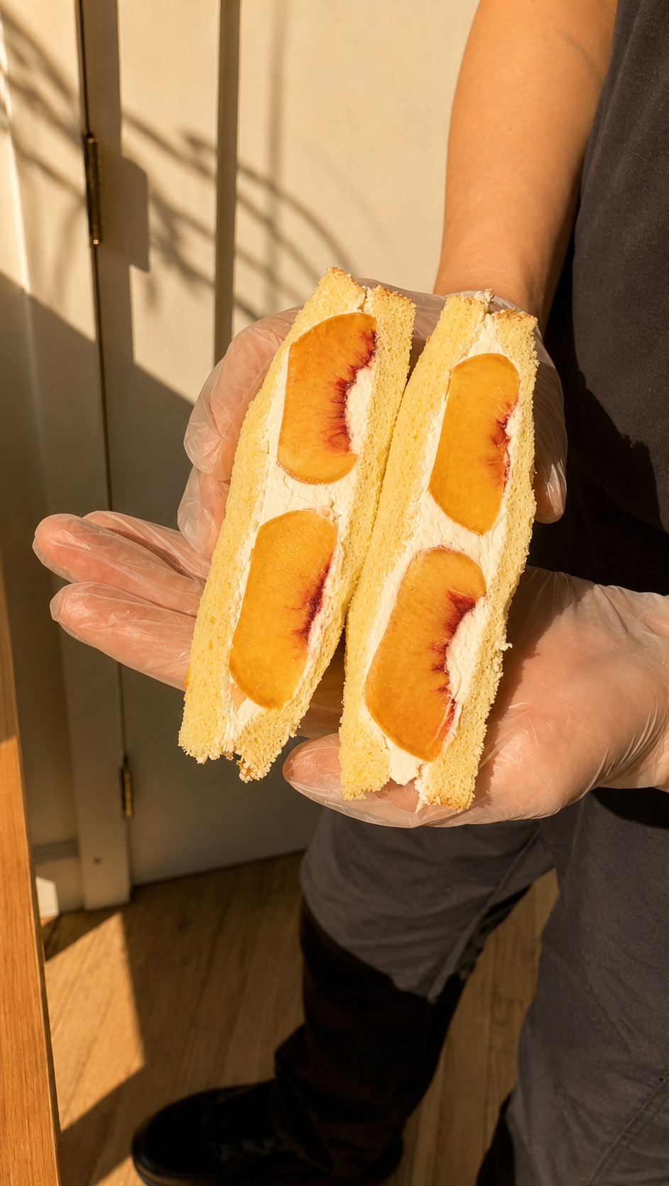 Peach Fruit Sandwich