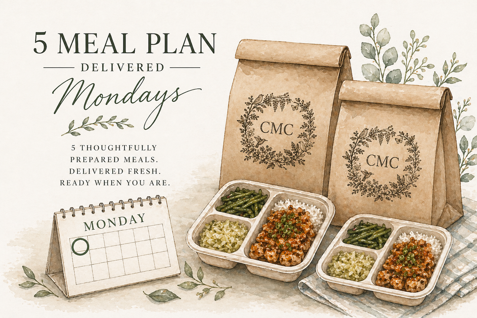 5 Meal Weekly Plan - Monday Delivery