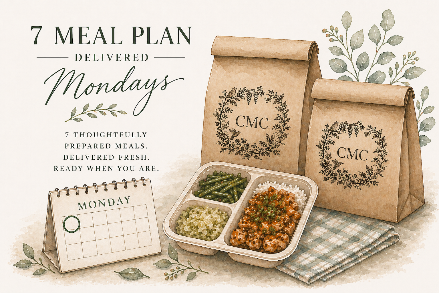 7 Meal Weekly Plan - Monday Delivery